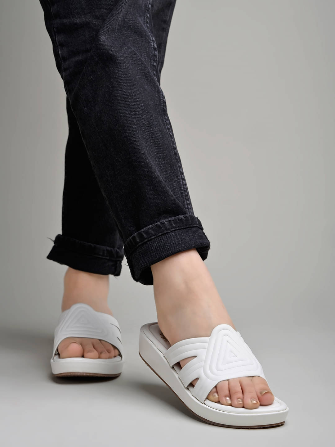 Shoetopia White Women's Slip On Heels Shoetopia White Women's Slip On Heels