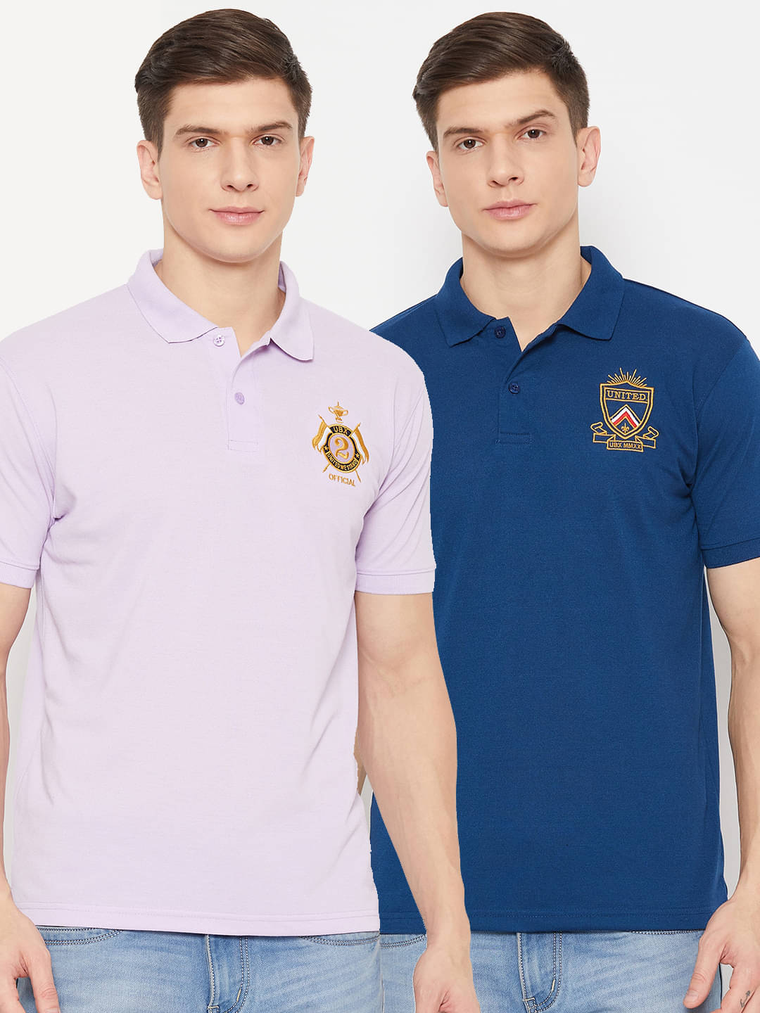UBX Polyester Regular Fit Solid Half Sleeves Men's Polo T Shirt - Lavender ( Pack of 2 ) UBX Polyester Regular Fit Solid Half Sleeves Men's Polo T Shirt - Lavender ( Pack of 2 )