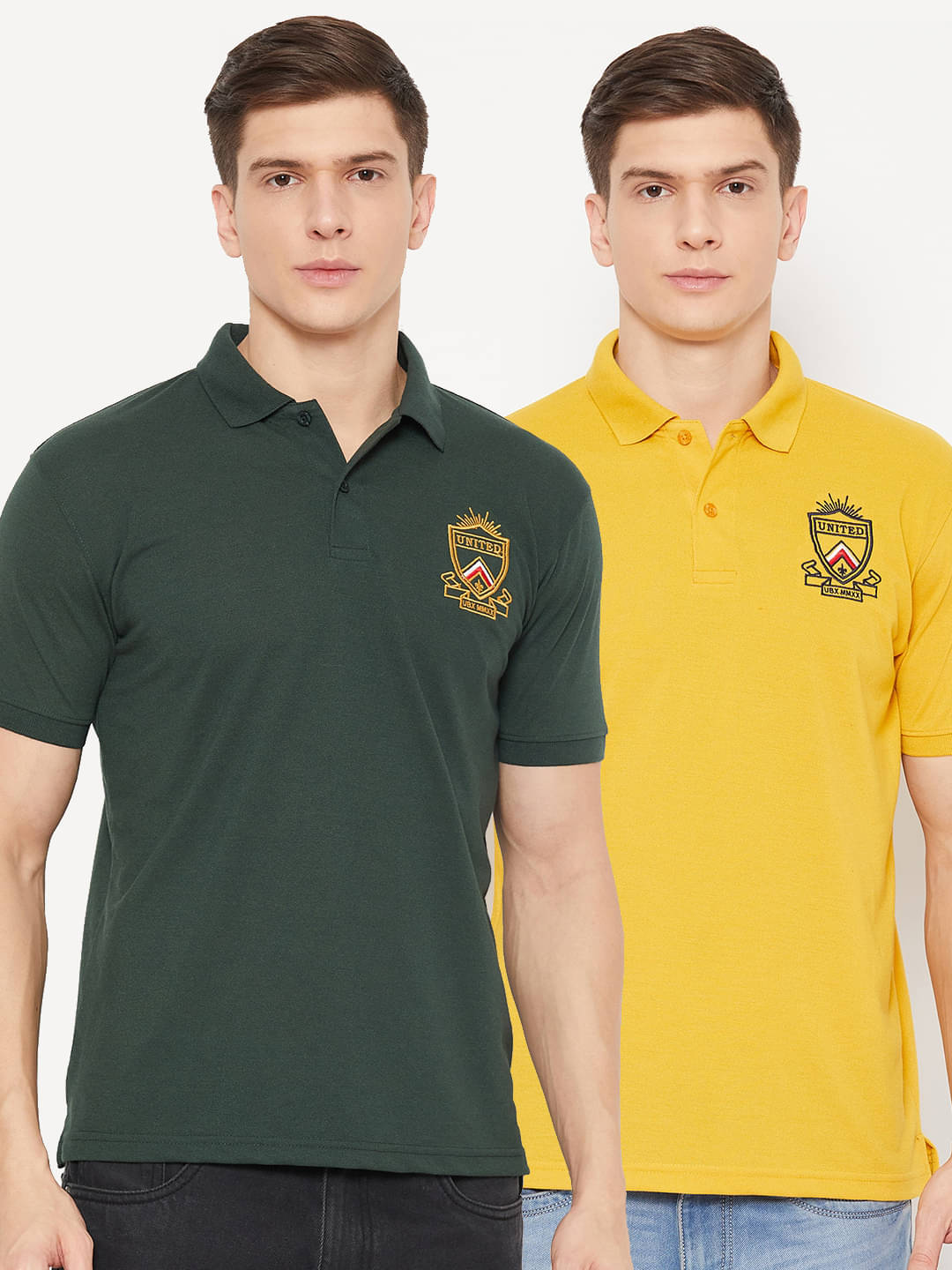 UBX Polyester Regular Fit Solid Half Sleeves Men's Polo T Shirt - Olive ( Pack of 2 ) UBX Polyester Regular Fit Solid Half Sleeves Men's Polo T Shirt - Olive ( Pack of 2 )