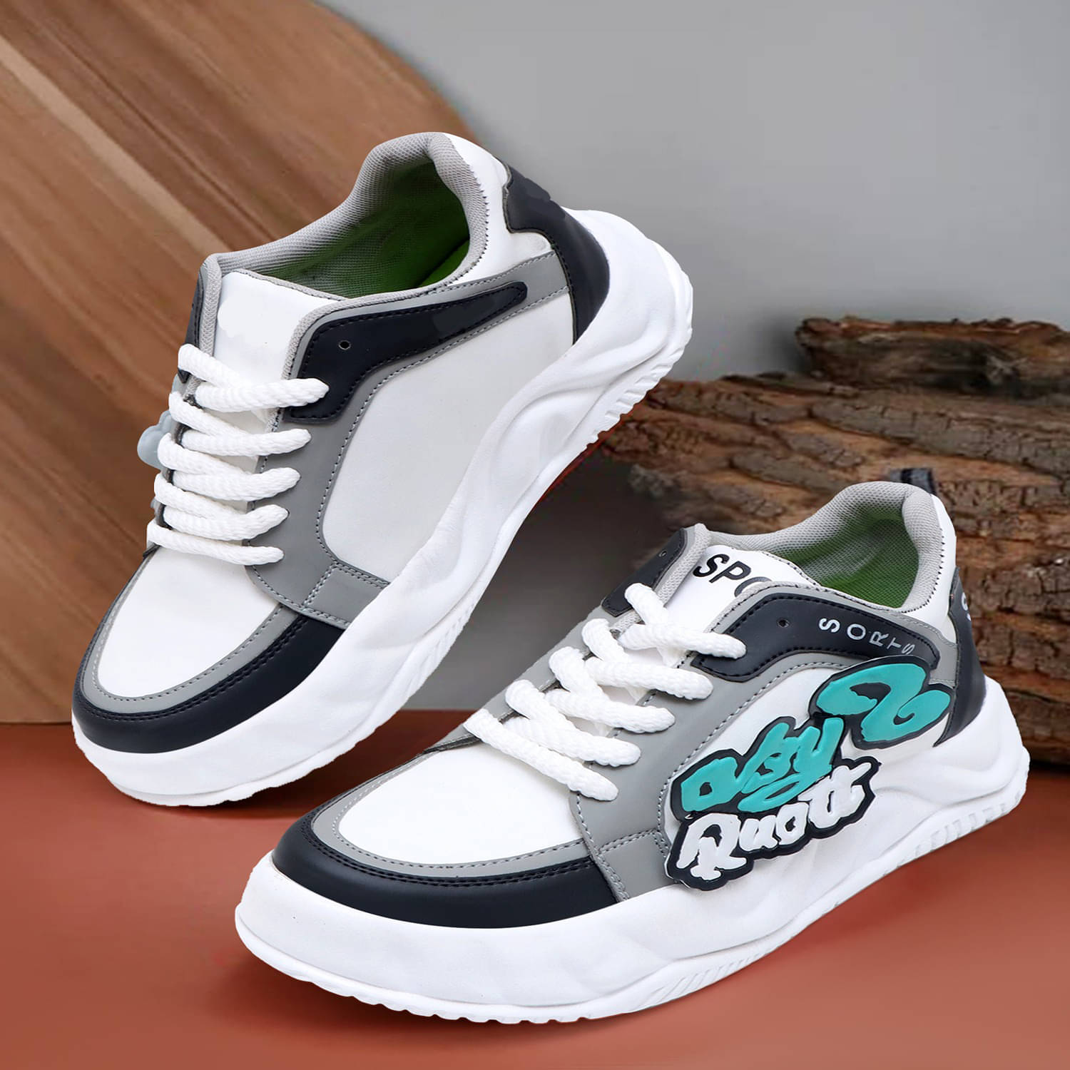     			VATELIO Lightweight/Outdoor White Men's Sneakers