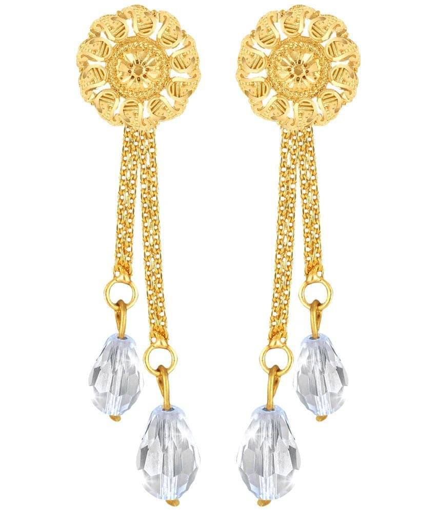     			VIVASTRI Golden Drop Earrings ( Pack of 1 )