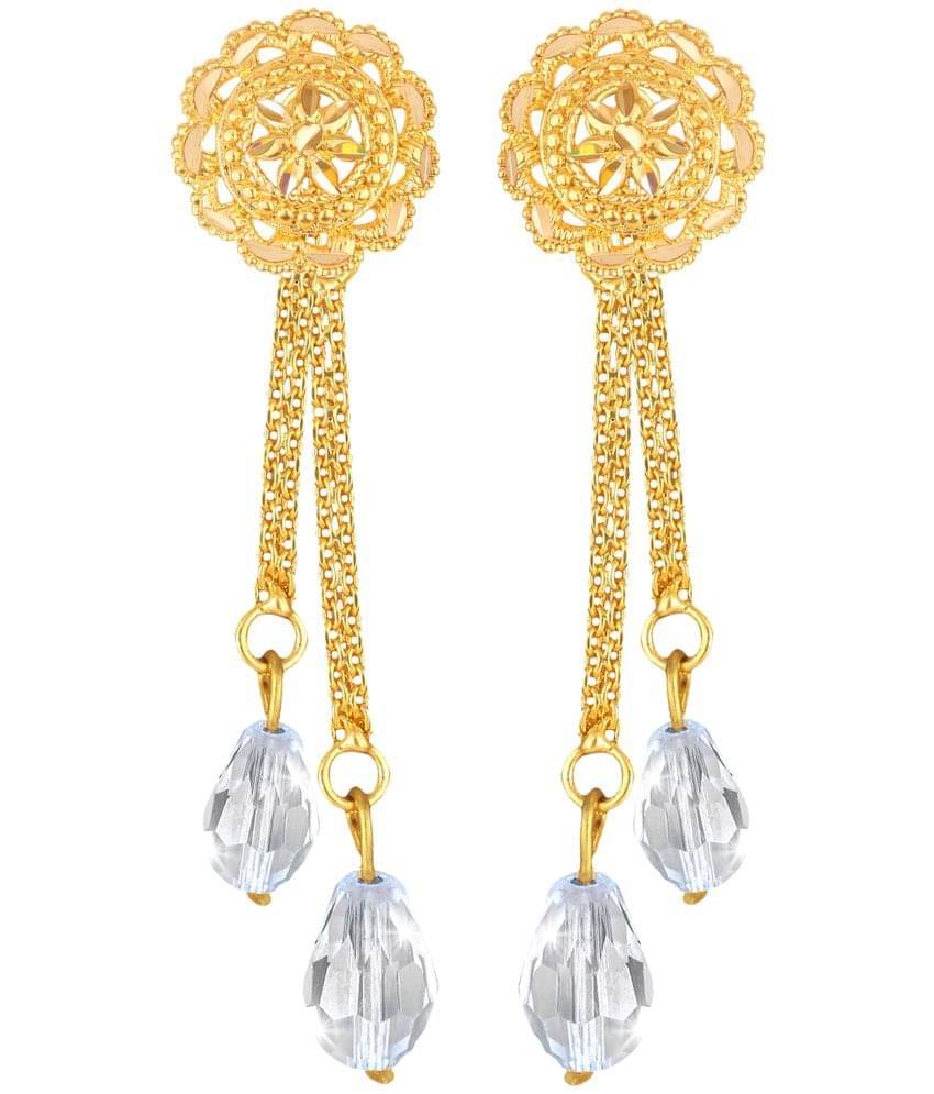     			VIVASTRI Golden Drop Earrings ( Pack of 1 )