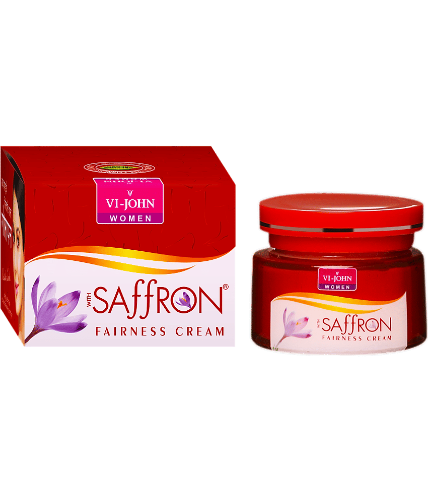 VI-JOHN Saffron Advance Skin Fairness & Brightening Enriched With Vitamin E 50g Pack of 5