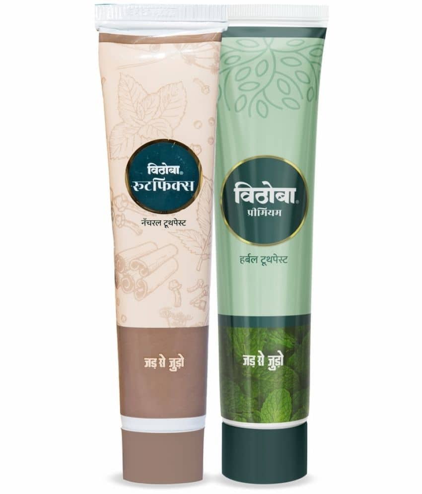 Vithoba Herbal Rootfix Toothpaste & Premium Toothpaste | For Oral Health and Teeth Whitening |80g|