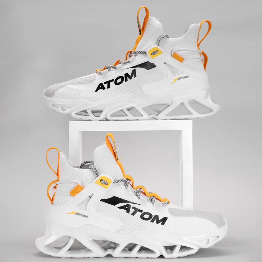     			ATOM Hollow Man White Men's Sneakers