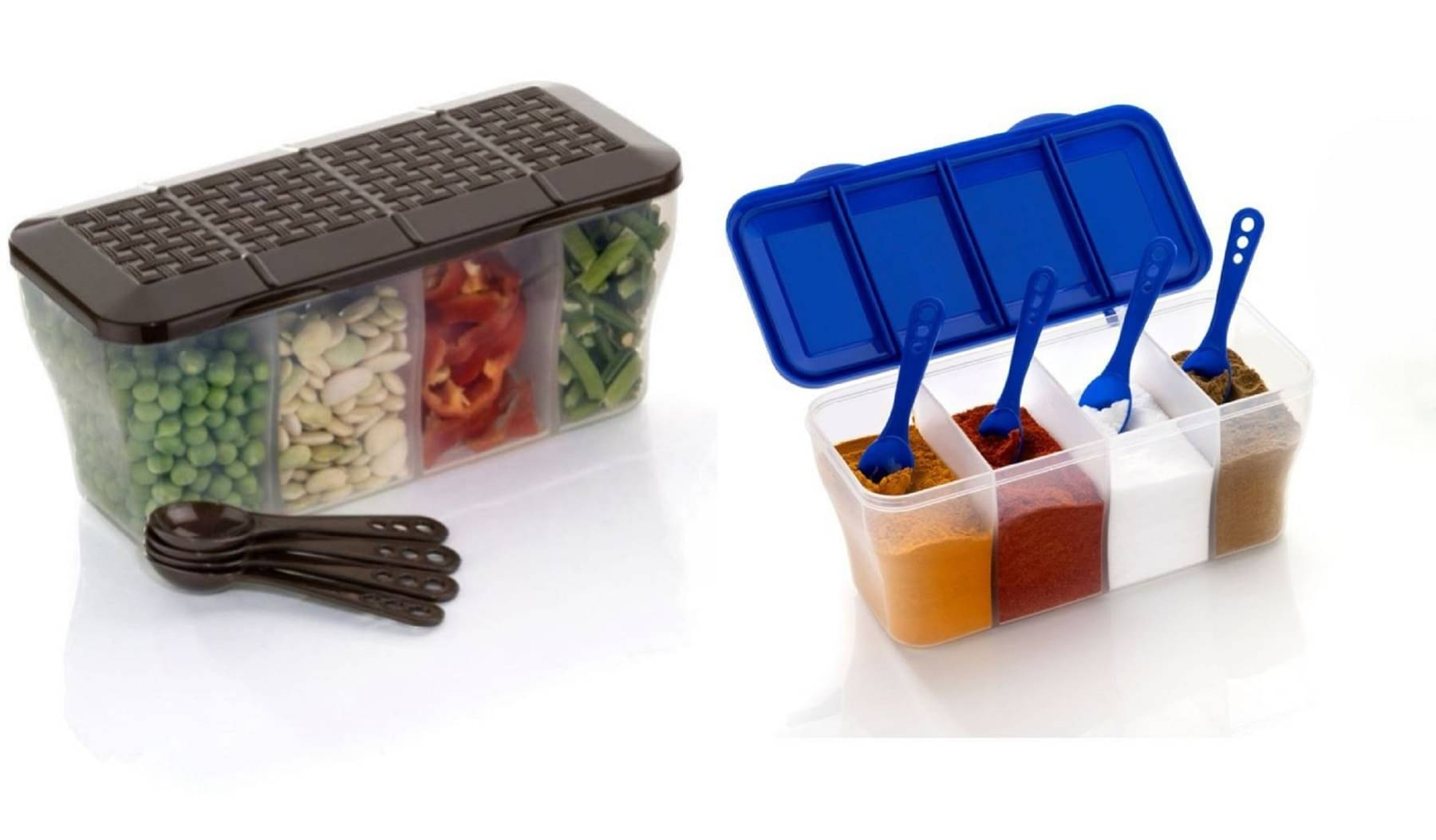 iview kitchenware Dal/Masala/Vegetable Plastic Multicolor Pickle Container ( Set of 2 ) iview kitchenware Dal/Masala/Vegetable Plastic Multicolor Pickle Container ( Set of 2 )
