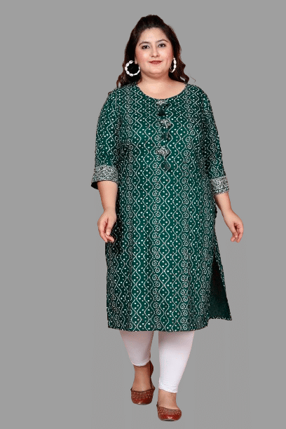 miravan Rayon Printed Straight Women's Kurti - Green ( Pack of 1 ) - Kurtis, Tunics | Buy online on ZillyBuy