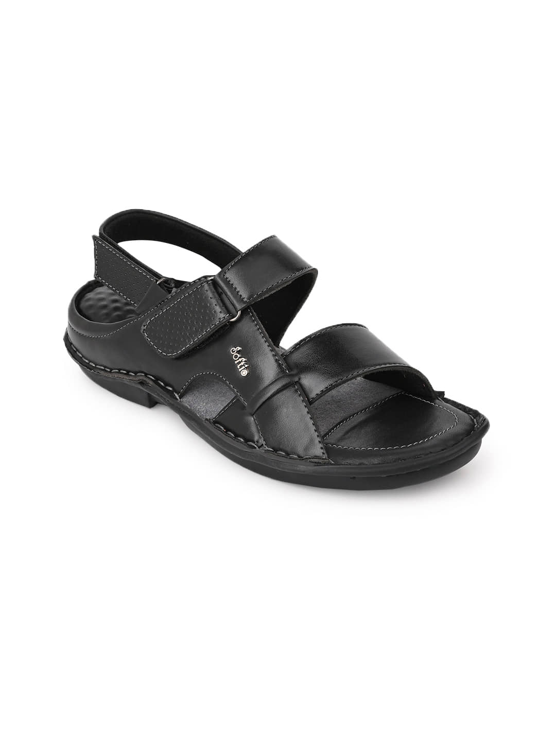 softio - Black Men's Sandals