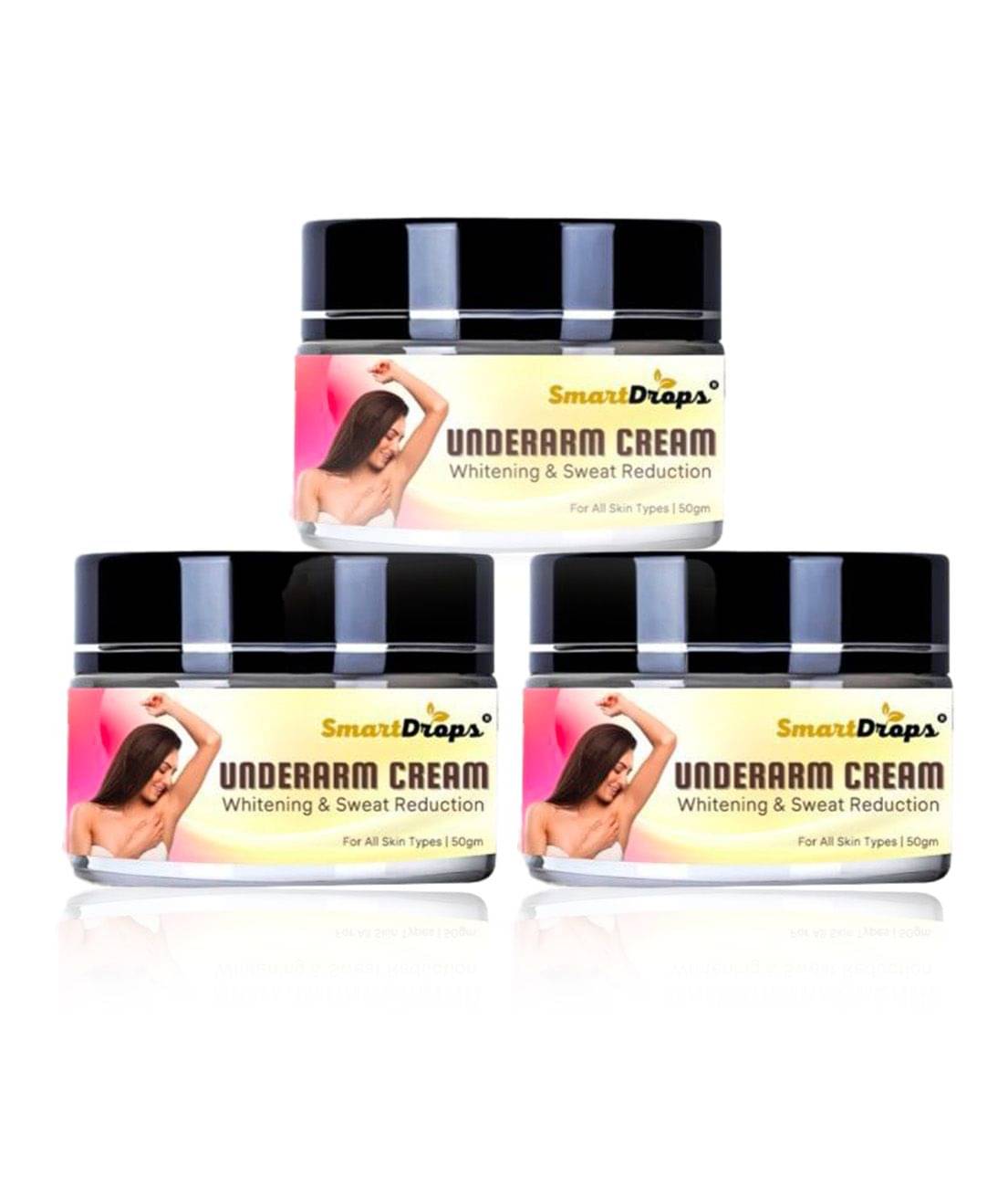Smartdrops Underarm Whitening Skin Brightning Cream 50 g - Pack of 3 Smartdrops Underarm Whitening Skin Brightning Cream 50 g - Pack of 3