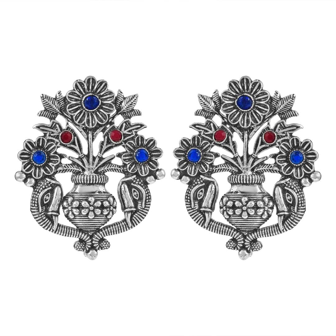     			ADMIER Blue Stud Earrings ( Pack of 1 )