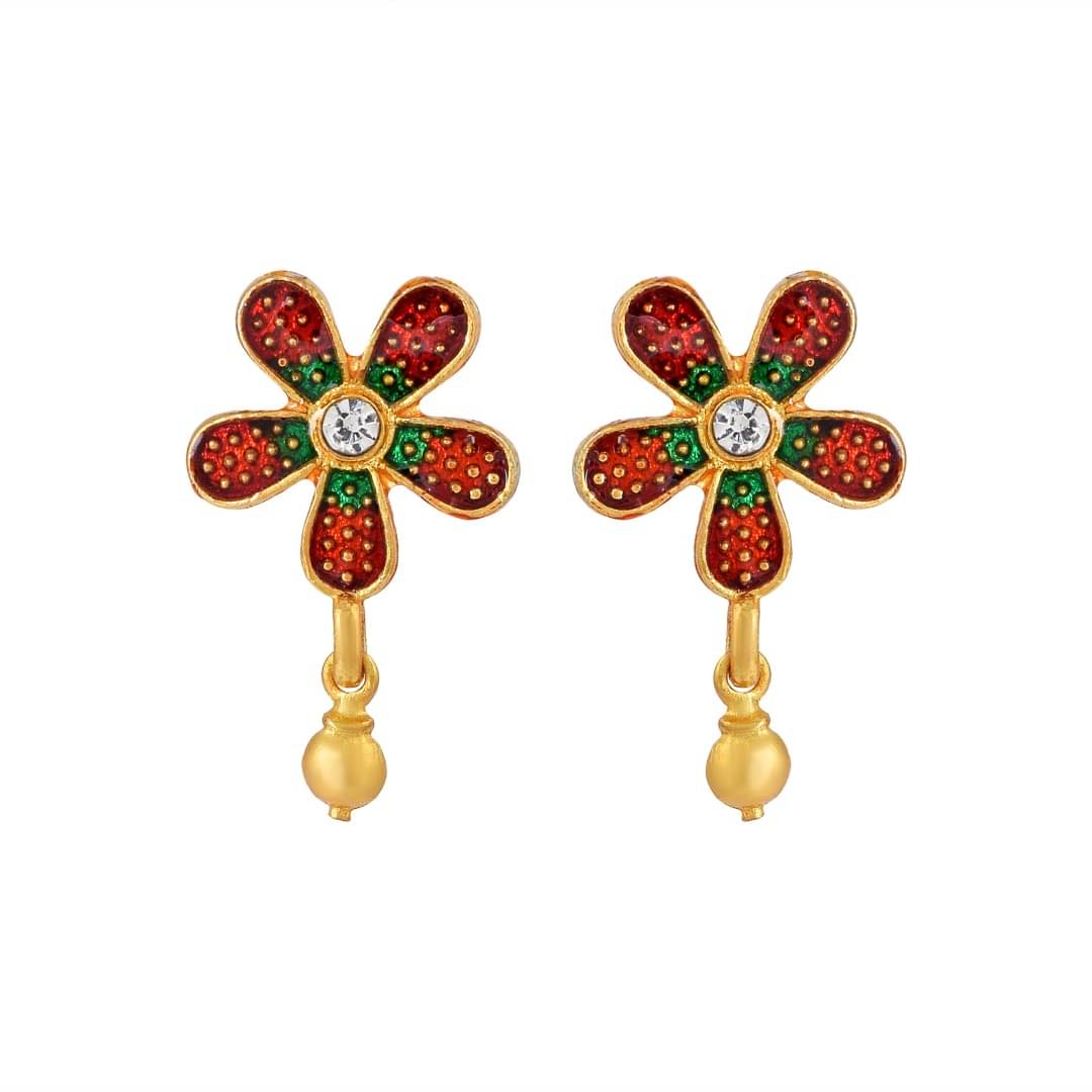     			ADMIER Multi Color Stud Earrings ( Pack of 1 )