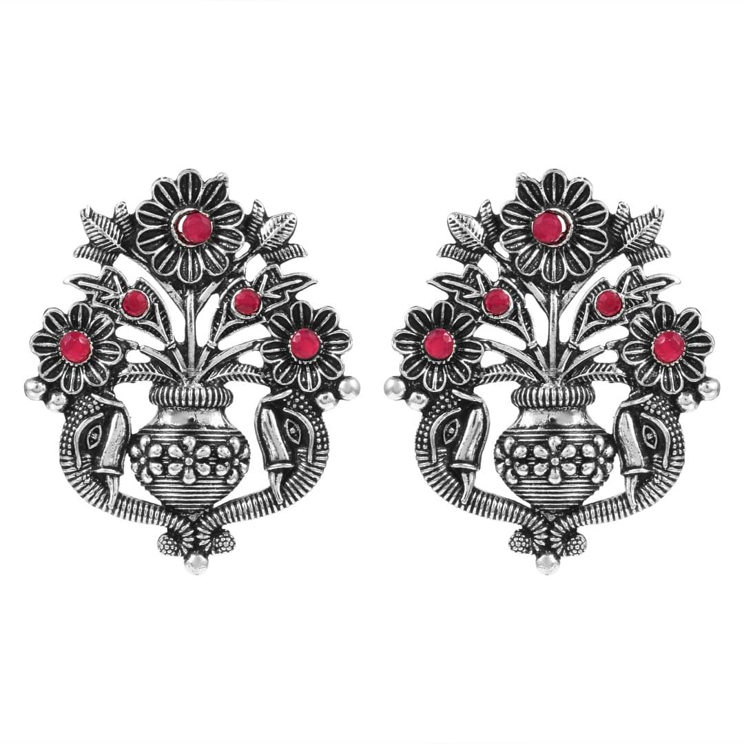     			ADMIER Red Stud Earrings ( Pack of 1 )