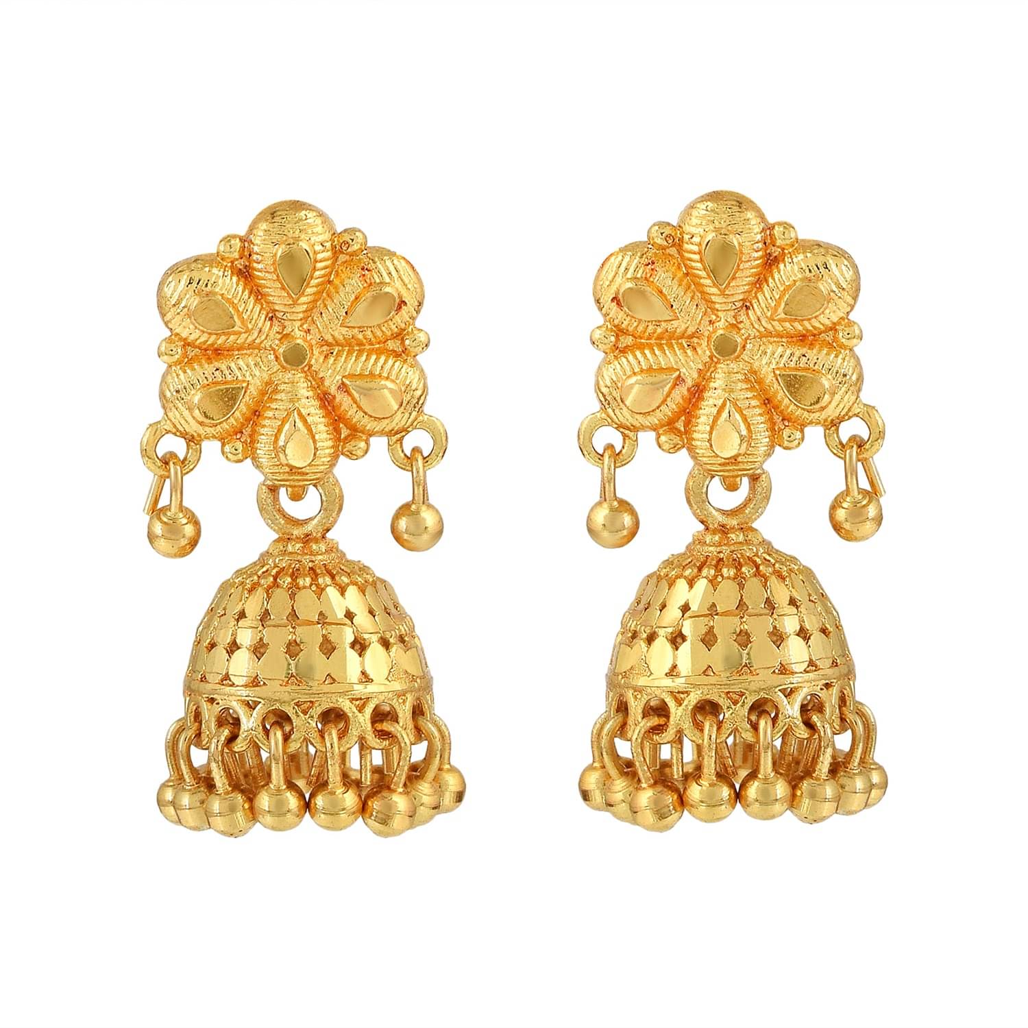     			ADMIER Yellow Jhumki Earrings ( Pack of 1 )