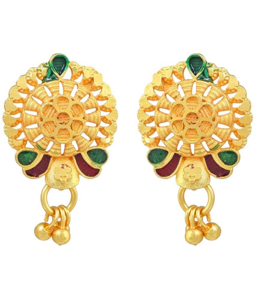     			ADMIER Yellow Stud Earrings ( Pack of 1 )
