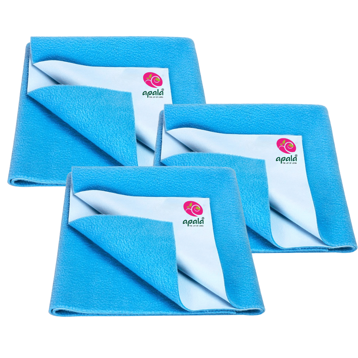     			Apala Blue Laminated Bed Protector Sheet ( Pack of 3 )