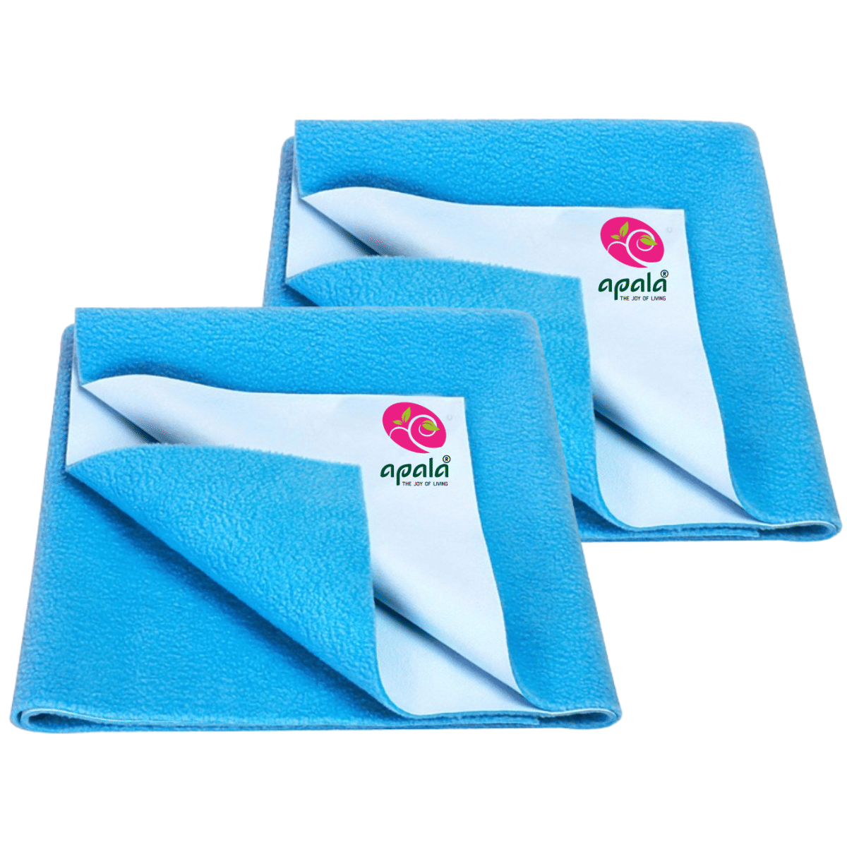 Apala Blue Laminated Bed Protector Sheet ( Pack of 2 )