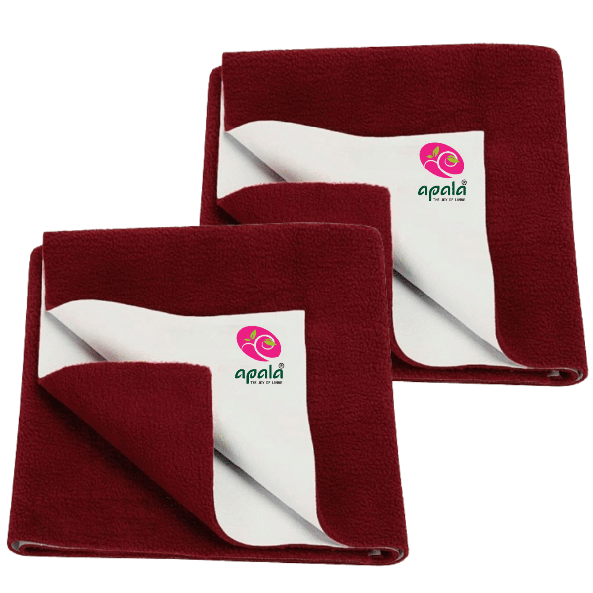    			Apala Maroon Laminated Bed Protector Sheet ( Pack of 2 )