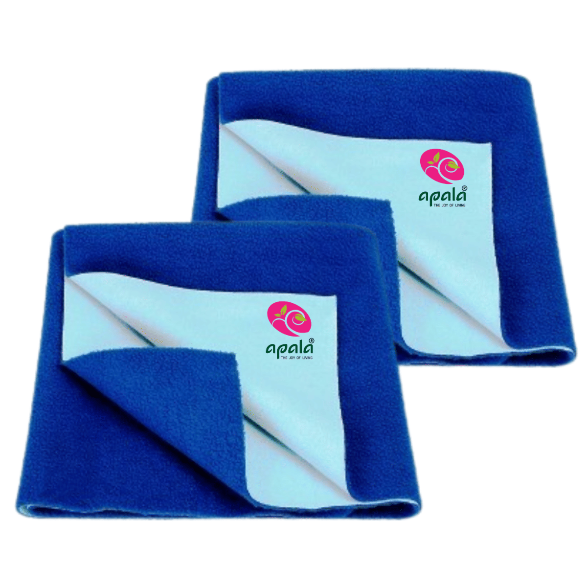 Apala Blue Laminated Bed Protector Sheet ( Pack of 2 )
