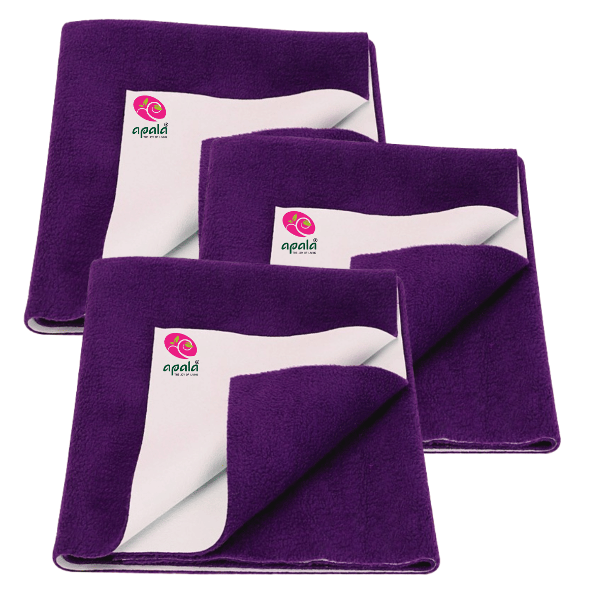 Apala Maroon Laminated Bed Protector Sheet ( Pack of 3 )