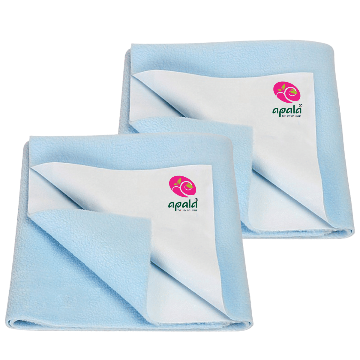 Apala Blue Laminated Bed Protector Sheet ( Pack of 2 )