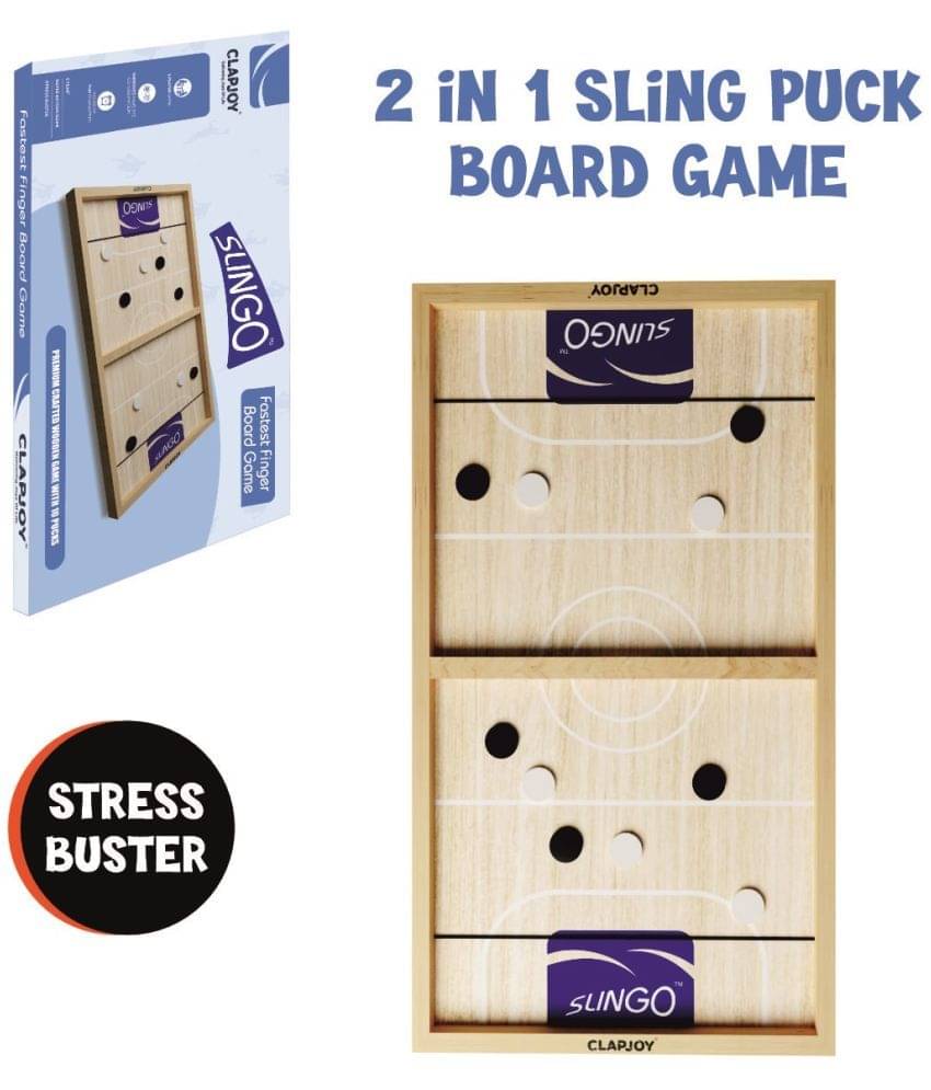 Clapjoy 2 in 1 Fastest Finger First Sling Puck Board Game for Adults & Kids Clapjoy 2 in 1 Fastest Finger First Sling Puck Board Game for Adults & Kids