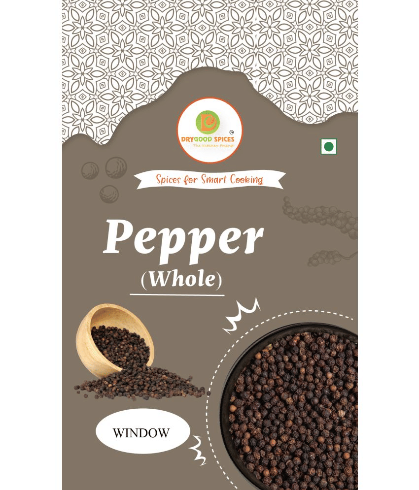 DRYGOOD Spices Idukki Pepper Bold Small Grains 50 gm Pack of 2     			DRYGOOD Spices Idukki Pepper Bold Small Grains 50 gm Pack of 2