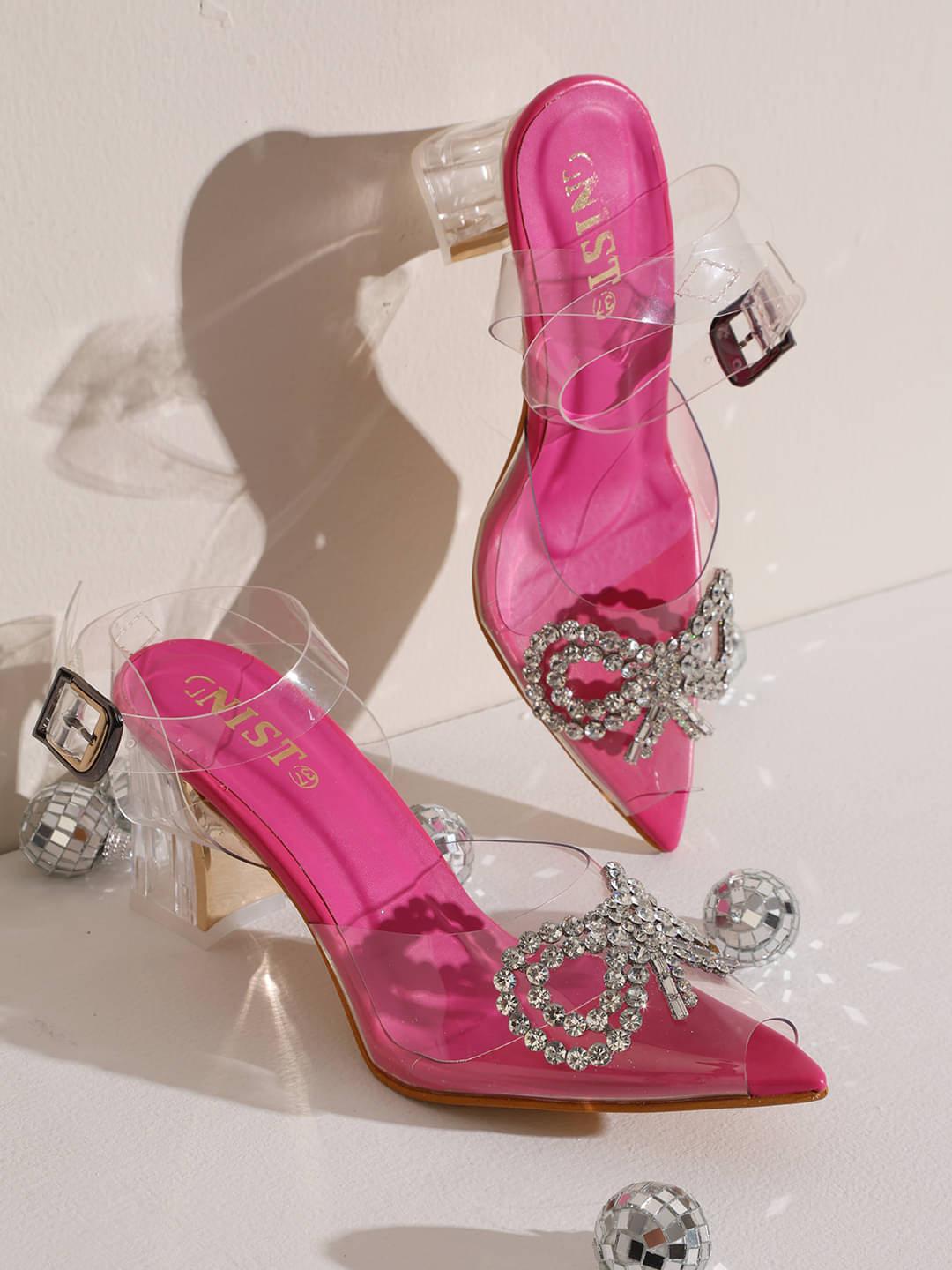 Gnist Pink Women's Sandal Heels     			Gnist Pink Women's Sandal Heels