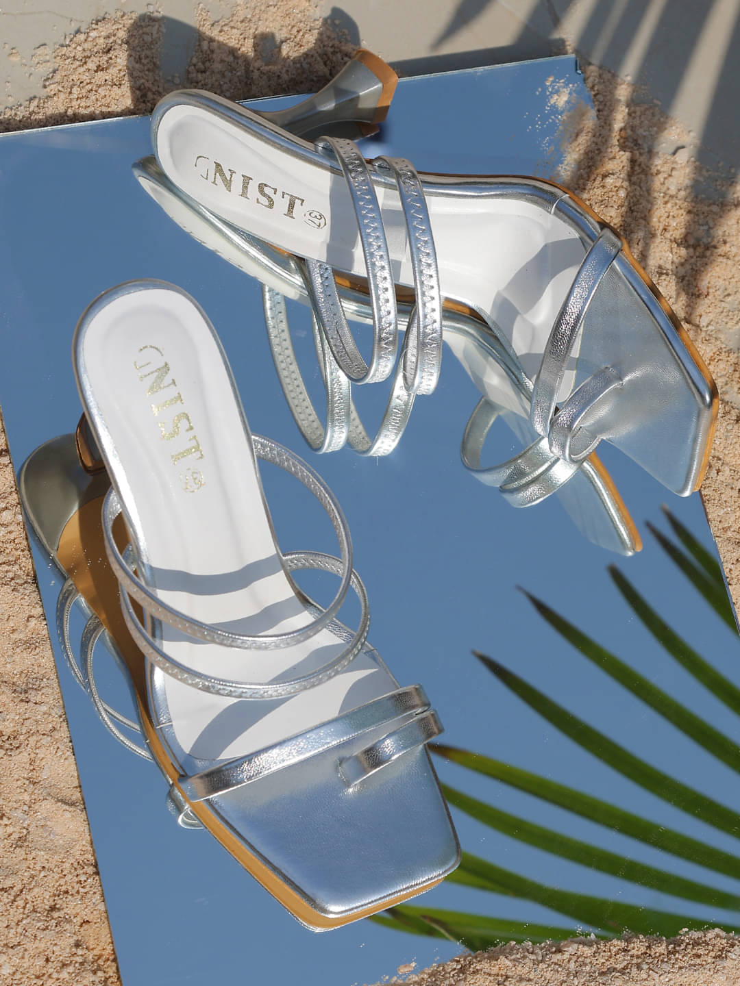 Gnist Silver Women's Sandal Heels Gnist Silver Women's Sandal Heels