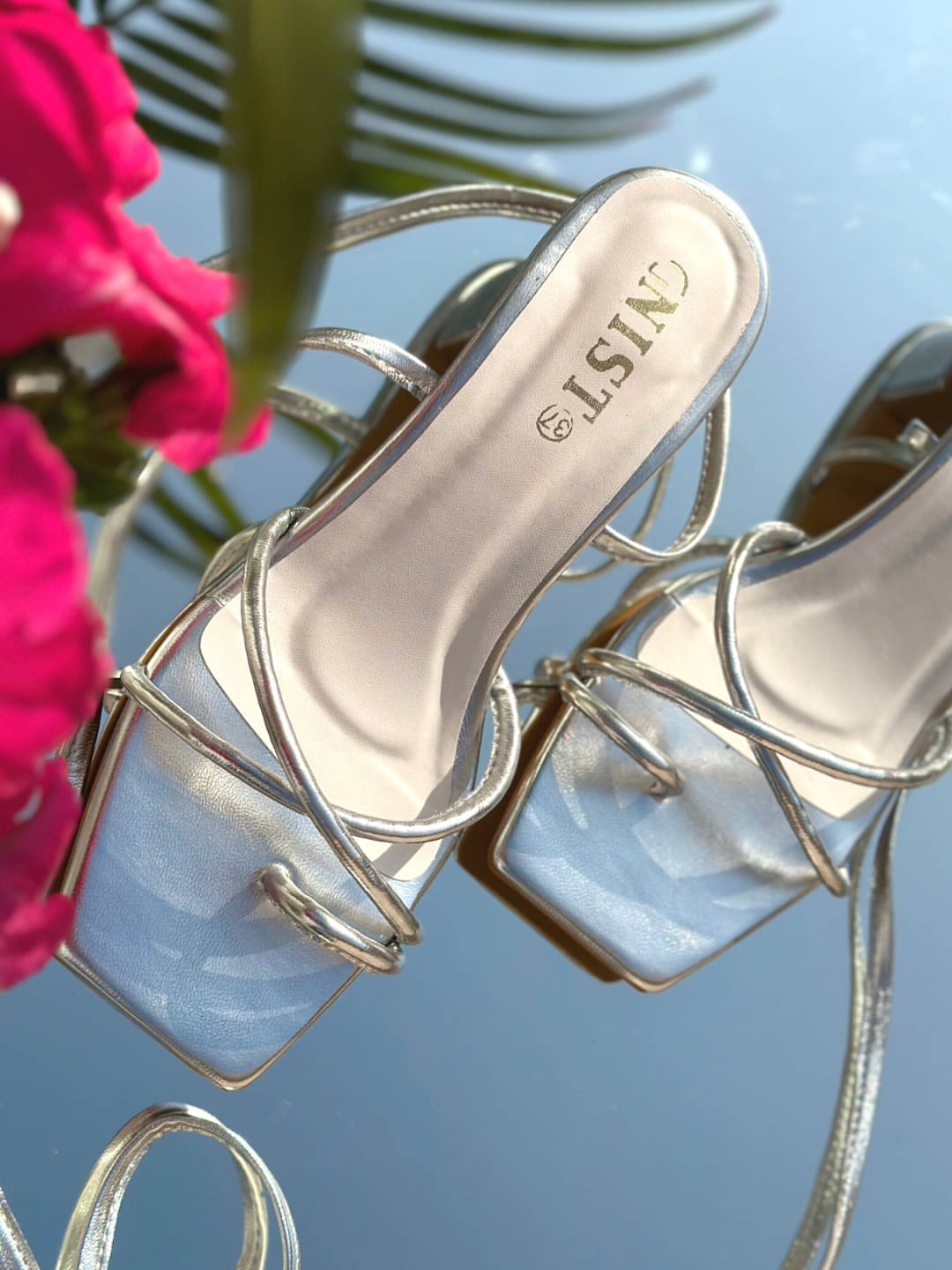 Gnist Silver Women's Sandal Heels Gnist Silver Women's Sandal Heels