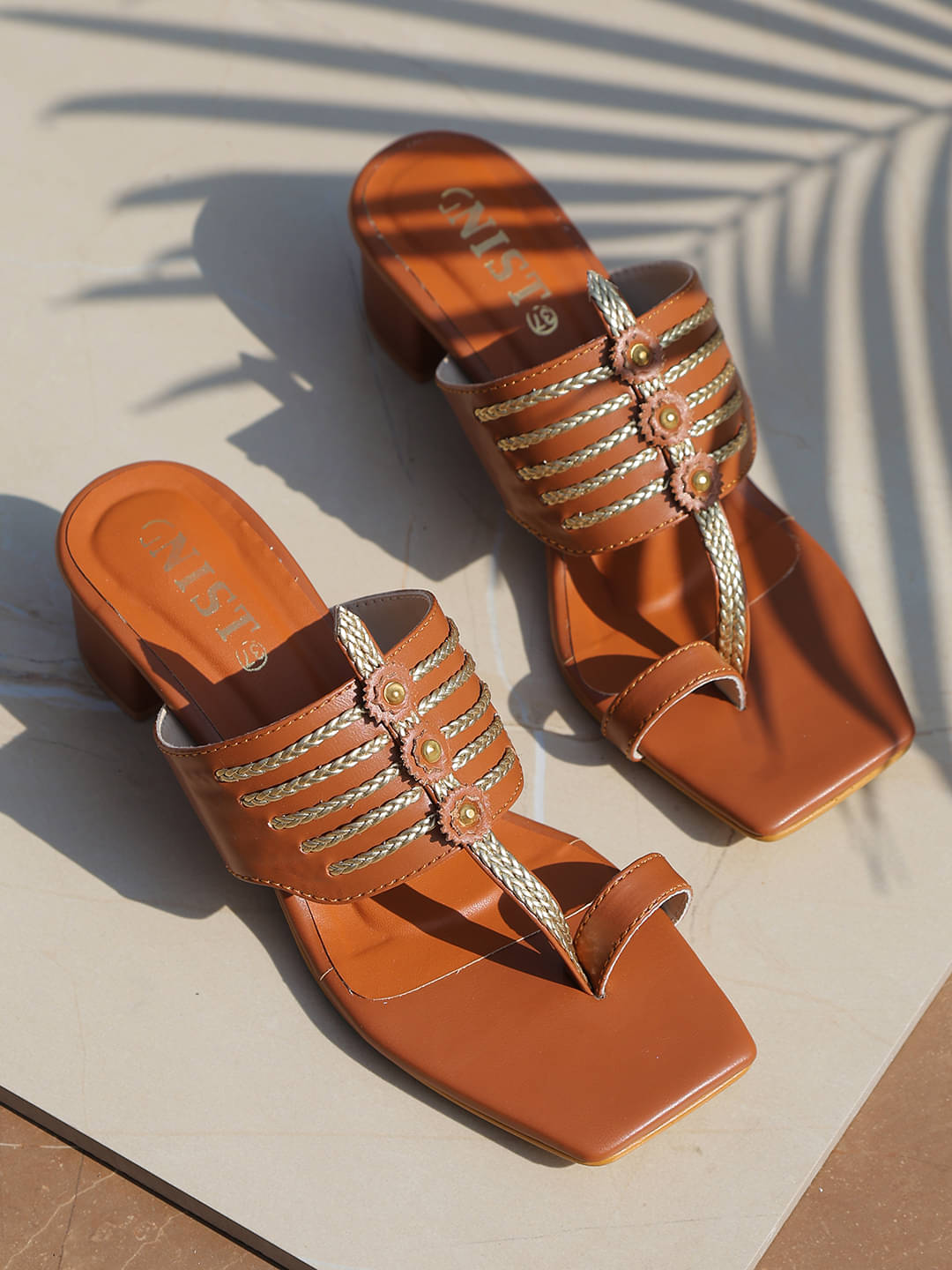     			Gnist Tan Women's Sandal Heels