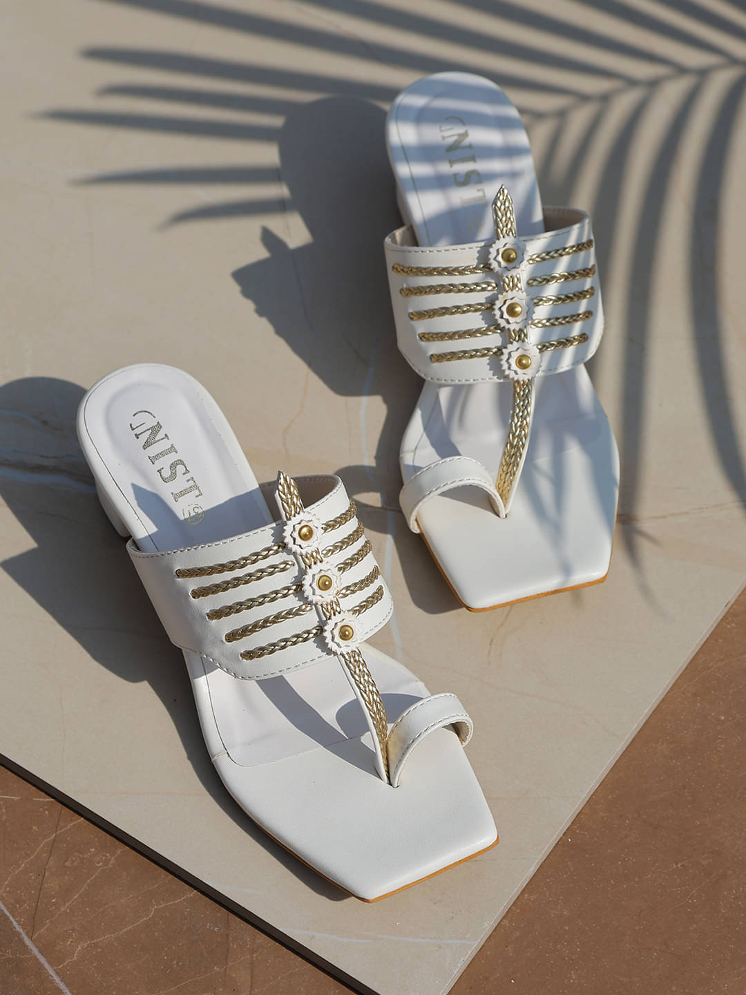 Gnist White Women's Sandal Heels     			Gnist White Women's Sandal Heels