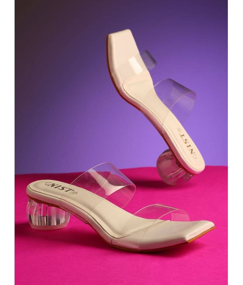 Gnist White Women's Sandal Heels Gnist White Women's Sandal Heels