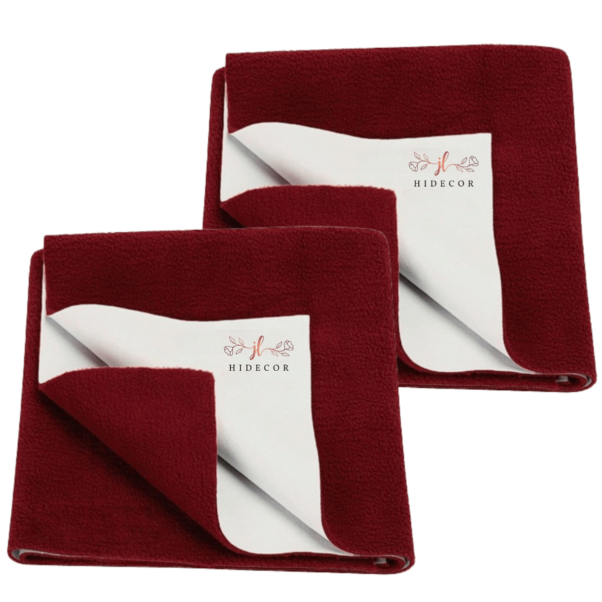     			HIDECOR Maroon Laminated Bed Protector Sheet ( Pack of 2 )