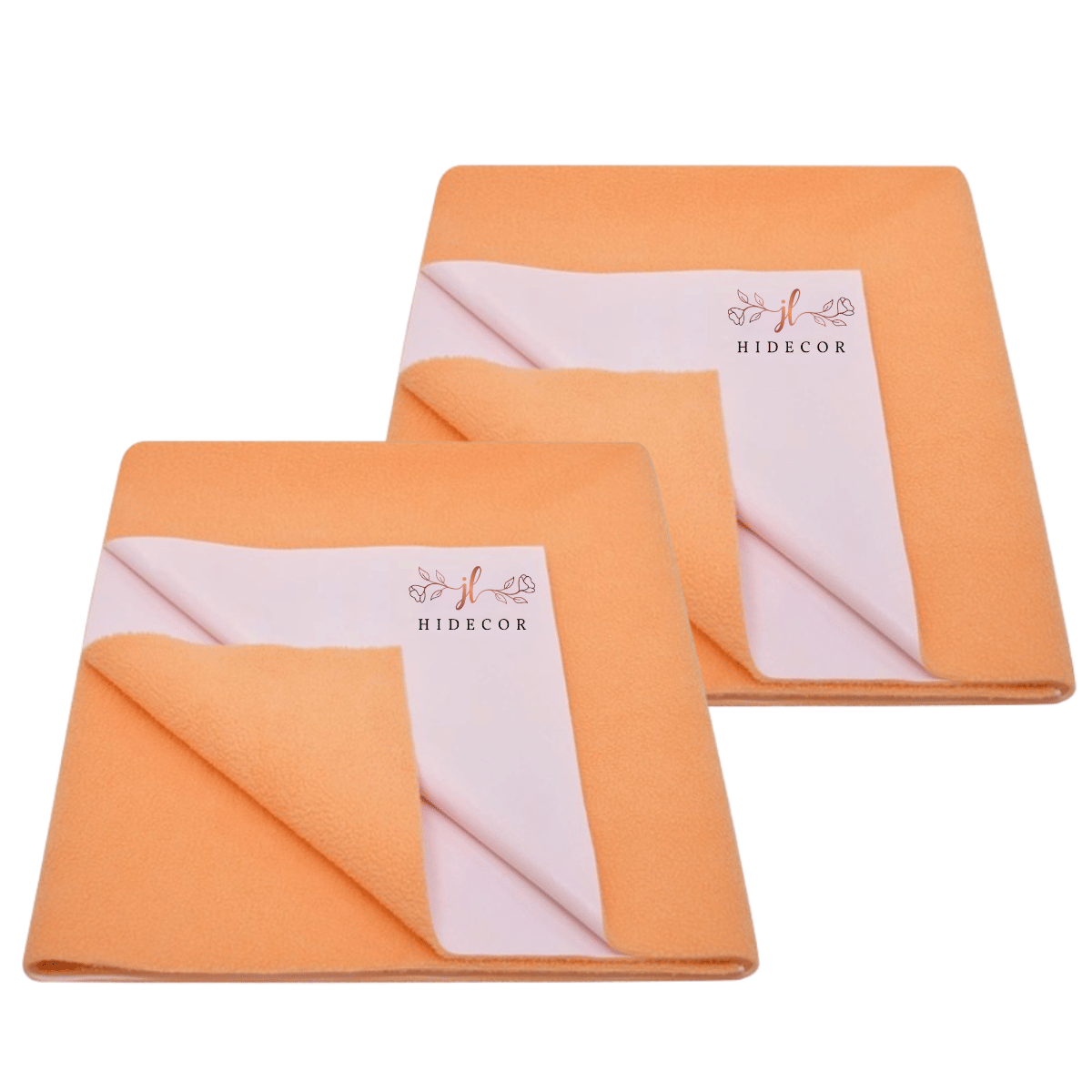     			HIDECOR Orange Laminated Bed Protector Sheet ( Pack of 2 )