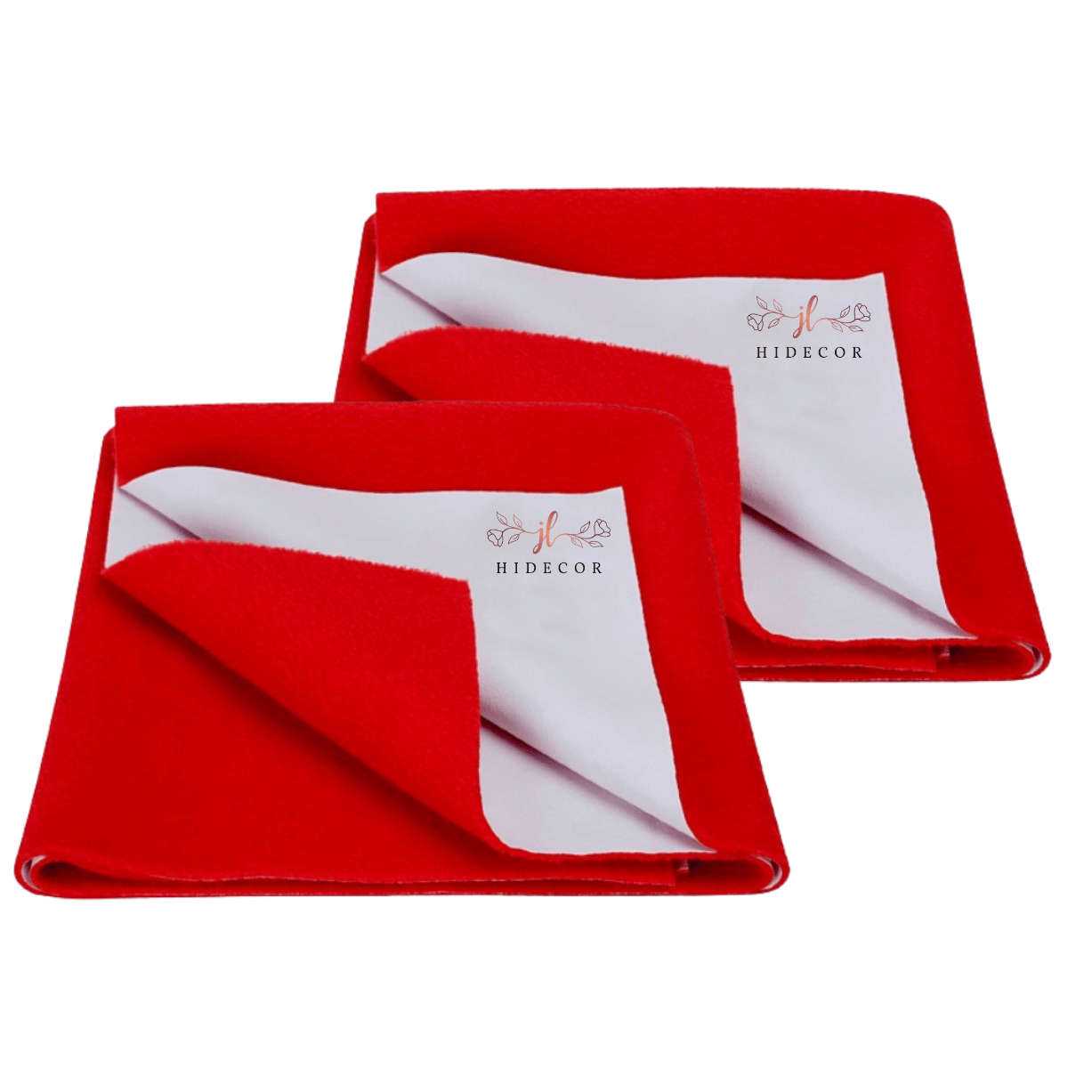     			HIDECOR Red Laminated Bed Protector Sheet ( Pack of 2 )