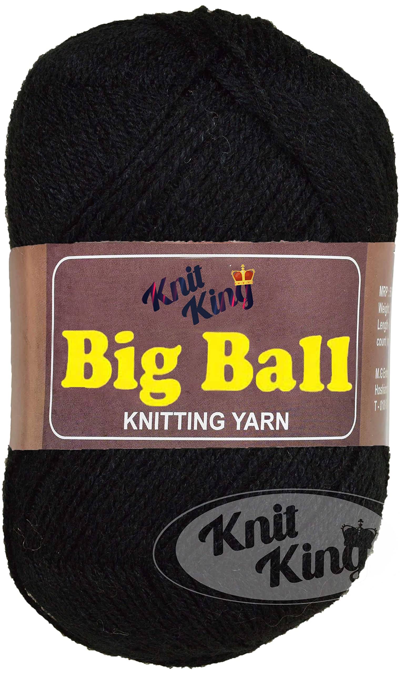     			KNIT KING Big Ball Rust (600 gm) Wool Ball Hand Knitting Wool/Art Craft Soft Fingering Crochet Hook Yarn, Needle Knitting Yarn Thread dye MG BCDL