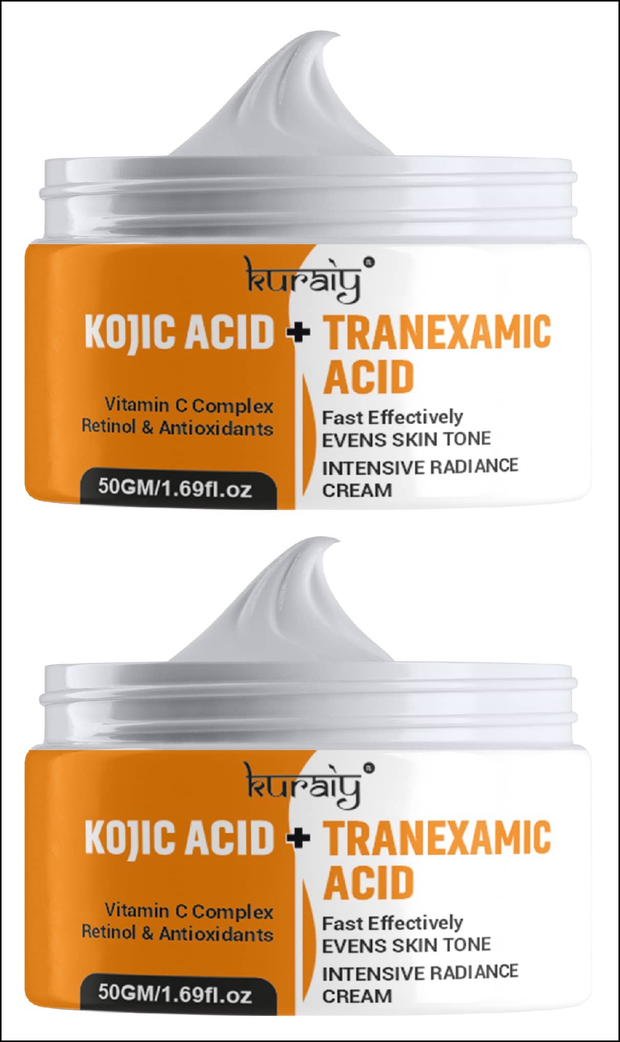 KURAIY Kojic Acid Brightening Wrinkle Removal Freckle Acne Scar removal cream Pack Of 2