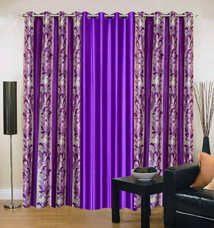 Kraftiq Homes Abstract Semi-Transparent Eyelet Curtain 7 ft ( Pack of 3 ) - Teal