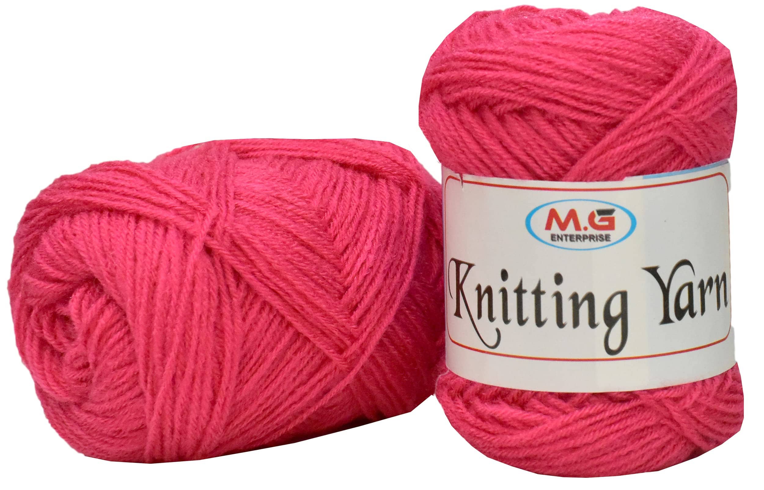 M.G ENTERPRISE 100% Acrylic Wool Melon 100 GMS Wool Ball Hand Knitting Wool/Art Craft Soft Fingering Crochet Hook Yarn, Needle Knitting Yarn Thread Dyed-EM Art-IDB