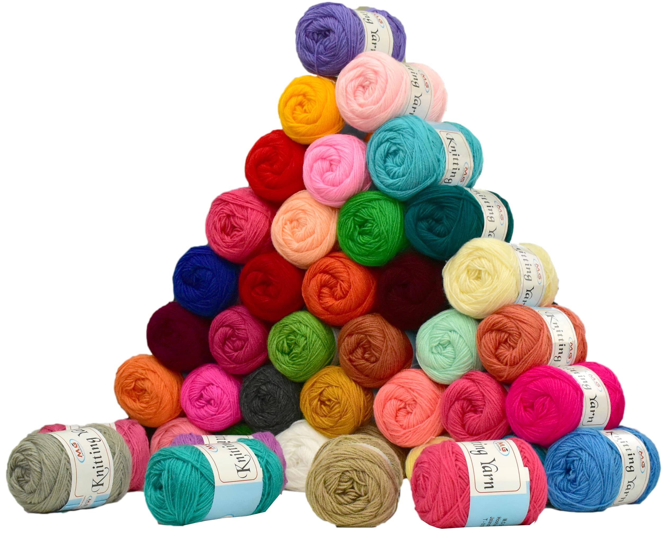     			M.G ENTERPRISE 100% Acrylic Wool 6 pc Combo 300 GMS Mega 4 ply 6 Random Pc Suprise Combo Hand Knitting Wool/Art Craft Soft Fingering Crochet Hook Yarn- Art-ADFH