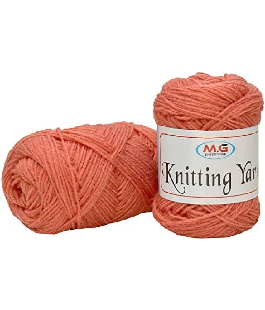 M.G ENTERPRISE 100% Acrylic Wool Salmon 150 GMS Wool Ball Hand Knitting Wool/Art Craft Soft Fingering Crochet Hook Yarn, Needle Knitting Yarn Thread Dyed- Art-AGH - Stationery | Buy online on ZillyBuy