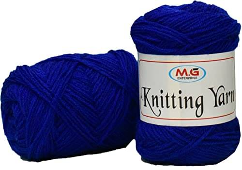     			M.G ENTERPRISE 100% Acrylic Wool Deep Royal 200 GMS Wool Ball Hand Knitting Wool/Art Craft Soft Fingering Crochet Hook Yarn, Needle Knitting Yarn Thread Dyed- Art-BJA
