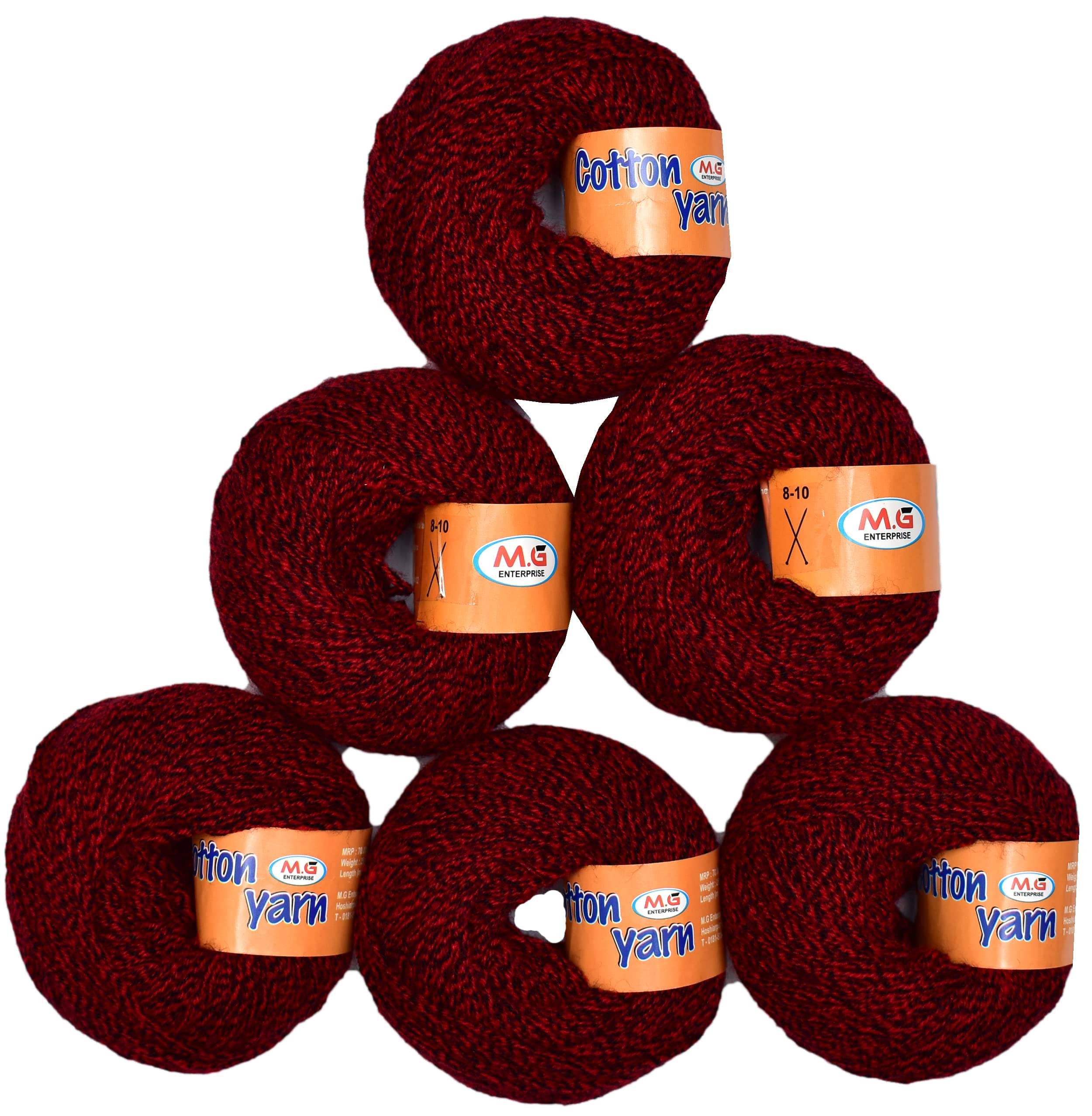     			M.G ENTERPRISE 100% Acrylic Wool Deep Red 14 GMS Baby Wool 4 ply Wool Ball Hand Knitting Wool/Art Craft Soft Fingering Crochet Hook Yarn- Art-ADEI