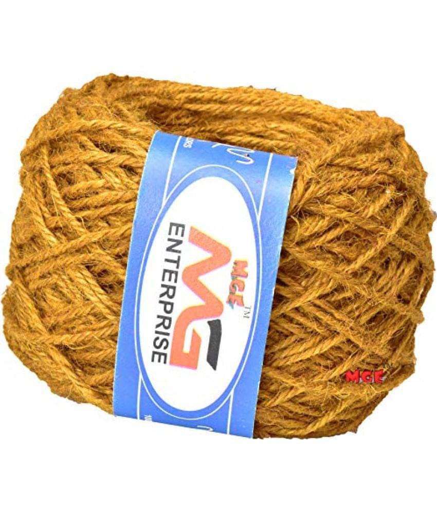     			M.G ENTERPRISE Golden Jute Twine Ball Colour Exclusive Twine Ball Threads String Rope 3 Ply 50 m for Creative Decoration