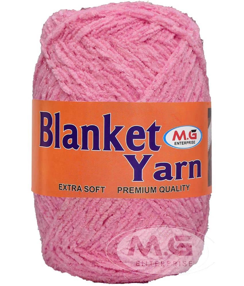 M.G ENTERPRISE Knitting Yarn Thick Chunky Wool, Blanket Light Gajri WL 600 gm Best Used with Knitting Needles, Crochet Needles Wool Yarn for Knitting