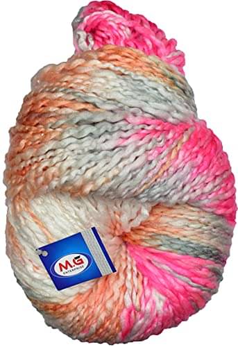     			M.G ENTERPRISE Knitting Yarn Thick Chunky Wool, Sumo Pink Grey 200 gm Best Used with Knitting Needles, Crochet Needles Wool Yarn for Knitting