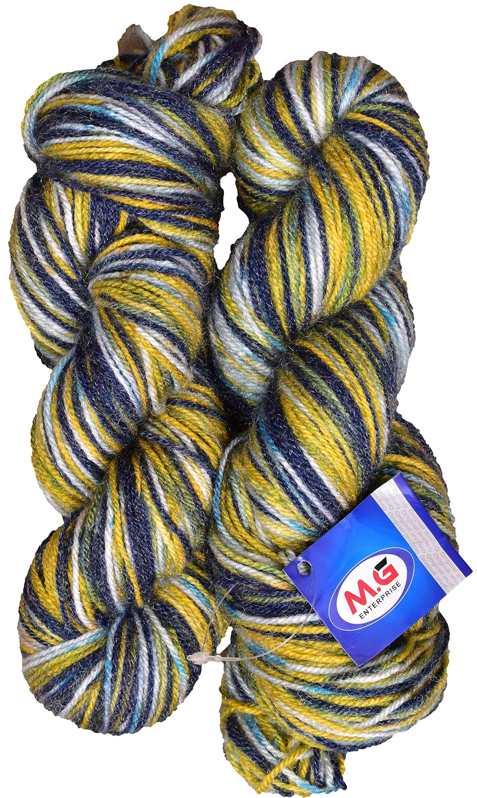     			M.G ENTERPRISE Marine Excel M.Mustard (500 gm) Wool Hank Hand Knitting Wool/Art Craft Soft Fingering Crochet Hook Yarn, Needle Knitting Yarn Thread Dyed