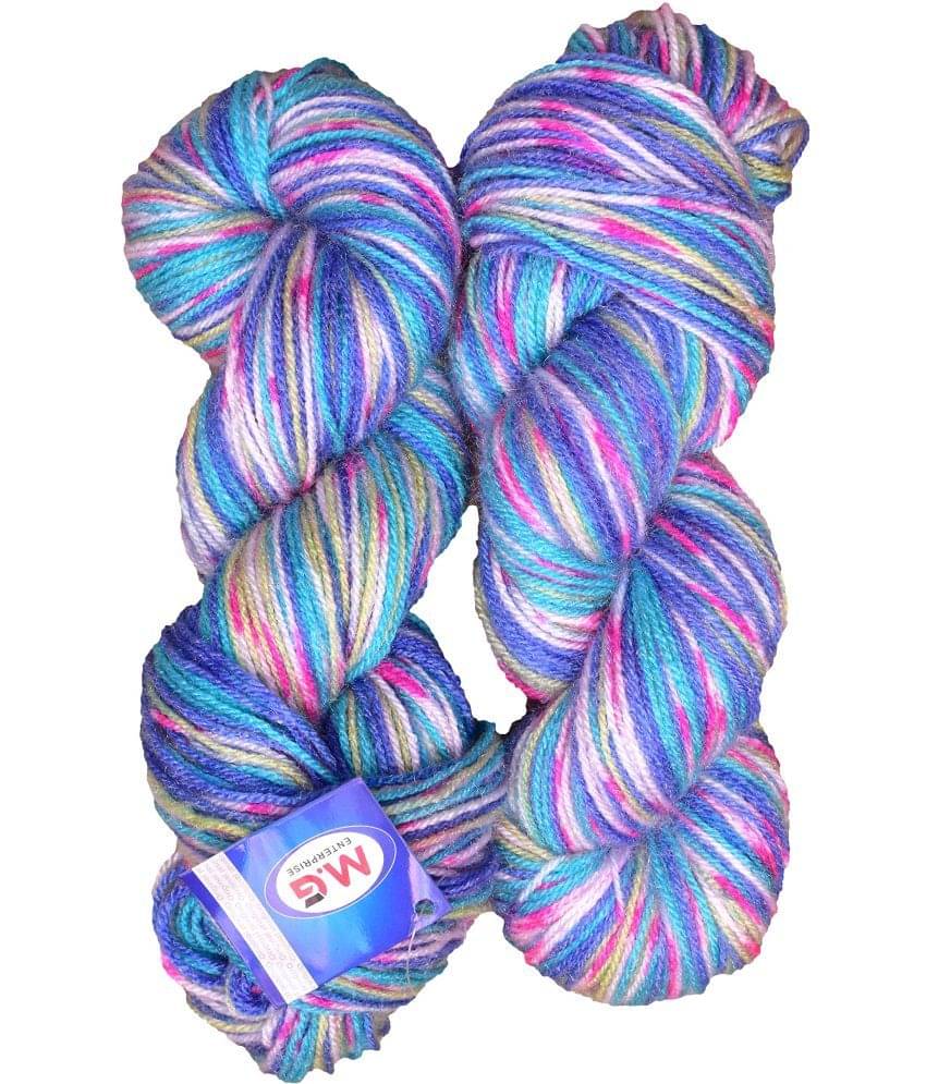     			M.G ENTERPRISE Marine Excel M.Sky (500 gm) Wool Hank Hand Knitting Wool/Art Craft Soft Fingering Crochet Hook Yarn, Needle Knitting Yarn Thread Dyed
