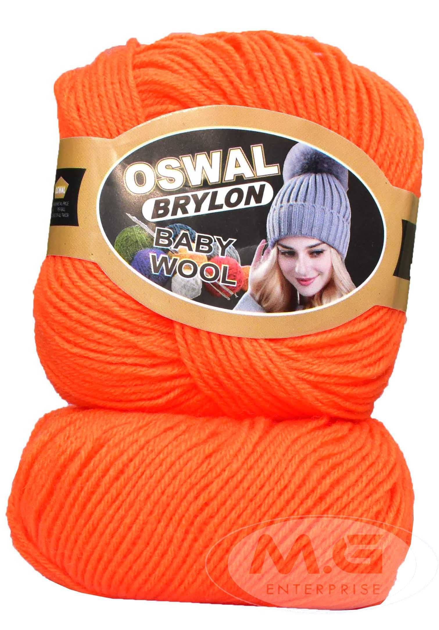    			M.G ENTERPRISE Os wal 100% Acrylic Wool Orange 16 GMS Wool 4 ply Wool Ball Hand Knitting Wool/Art Craft Soft Fingering Crochet Hook Yarn- Art-AECJ