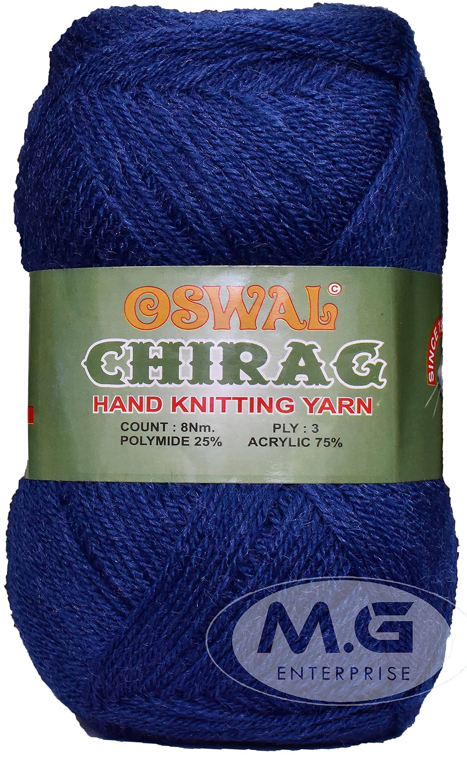     			M.G ENTERPRISE Os wal Chirag Navy (400 gm) Wool Ball Hand Knitting Wool/Art Craft Soft Fingering Crochet Hook Yarn, Needle Knitting Yarn Thread Dyed GG